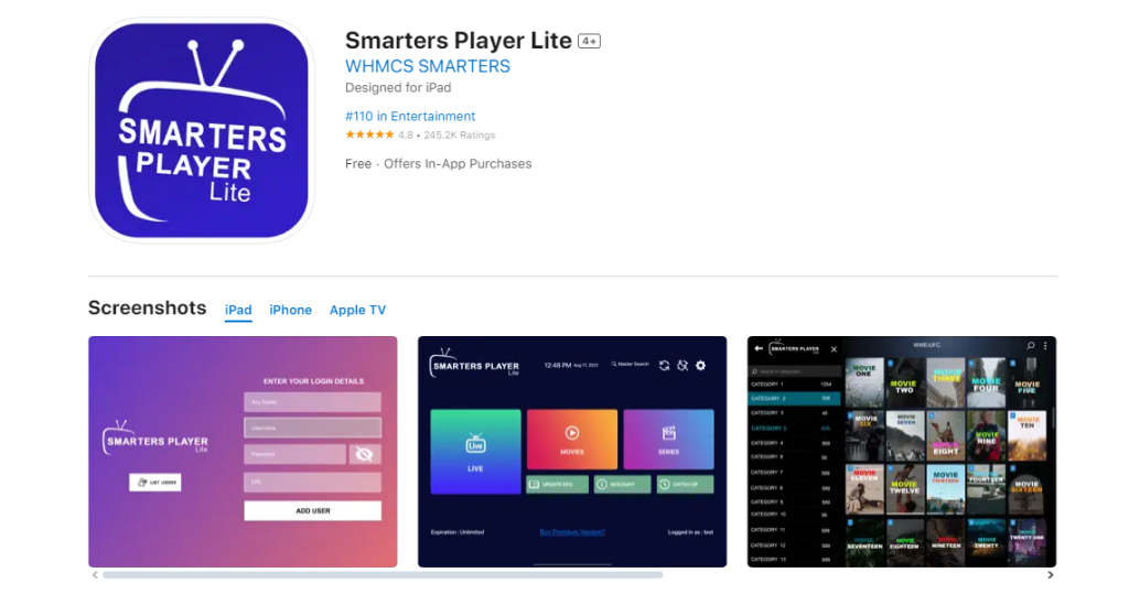 IPTV en iPhone/iPad